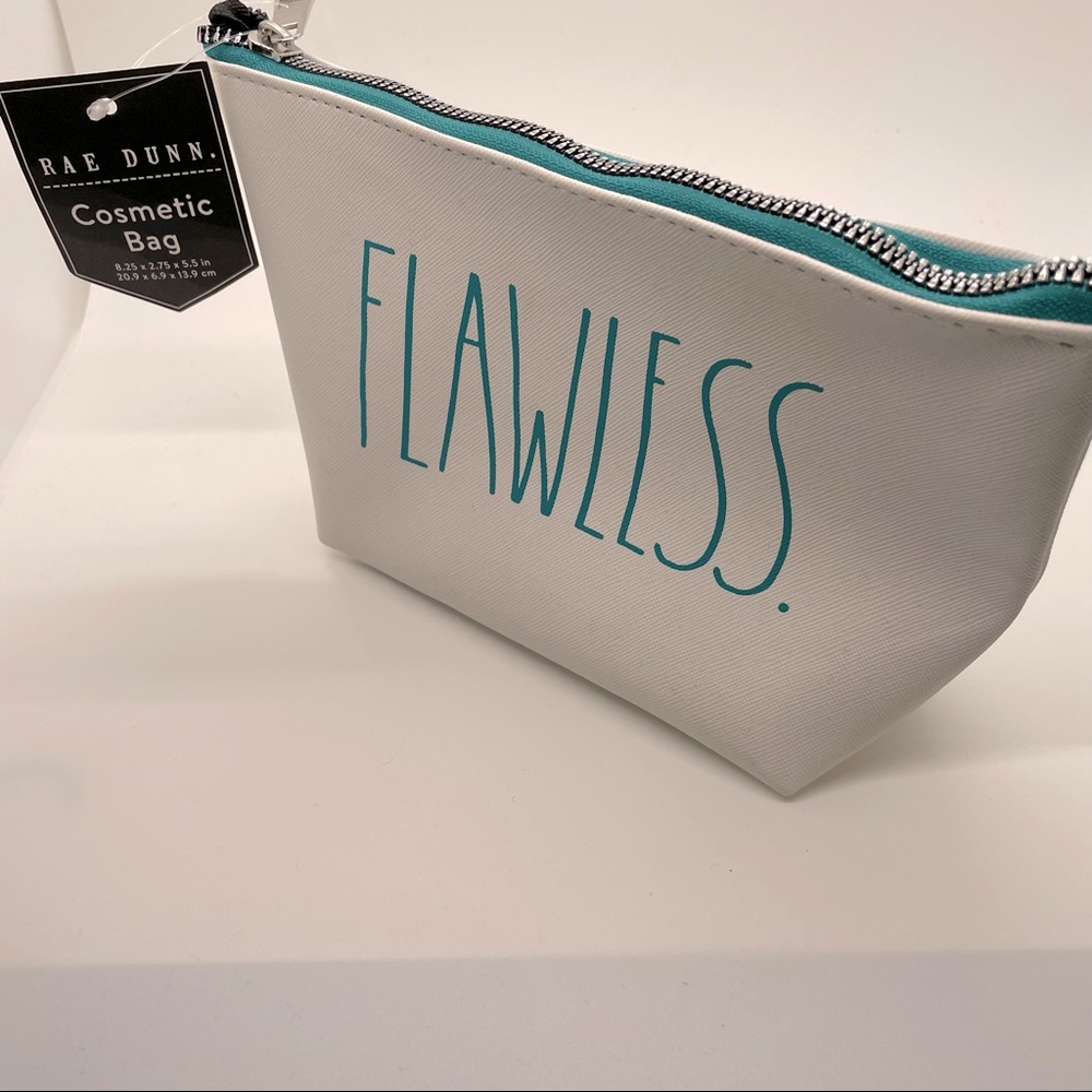 BNWT Rae Dunn ‘Flawless’ Makeup Travel Toiletries Brushes Bag - Picture 1 of 9